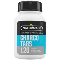 Naturmade Activated Charcoal Tabs 125mg, 120's